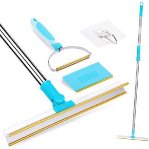 pet Hair Remover Set 3 Pieces Dog Hair Broom, with Telescopic Handle pet Hair Carpet rake Scraper and Small Pets Hair Remover Broom Rugs, Carpets, mats, Couch, pet Hair Removal Tool