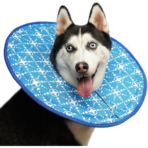 Crazy Felix Soft Dog Cones for Large Medium Small Dogs, Dog Recovery Cone Collar Alternative After Surgery to Stop Licking Scratching, Elizabethan Collar with Hook & Loop Drawstring