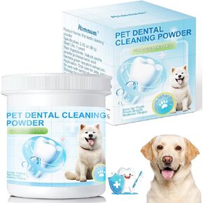 Dog Teeth Cleaning Powder,Dental Powder for Dogs Teeth Plaque and Tartar,Dog Oral Cleaning Powder with Probiotics,Fresh Breath,80g