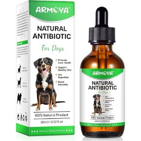 Natural Antibiotics for Dogs - Dog Antibiotics - Antibiotics for Dogs - Pet Antibiotics - Natural Antibiotics for dogs - Organic Ingredients - Dog Multivitamin 60ml