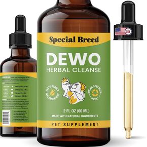 Cats and Dogs Natural Broad Spectrum Treatment Against Parasites and Toxins, Homeopathic Support and Breeds, Made in The USA, 2oz in Kuwait