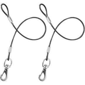 مقود للكلاب مقاوم للمضغ، 2 حزمة من سلسلة الكابلات المعدنية القابلة للتمديد، مقاود مزدوجة للكلاب غير متشابكة، مقود متعدد لكلبين، موسع مقود للكلاب شديد التحمل للطوق والحزام (أسود + أزرق، 20 بوصة/50 سم) in Kuwait
