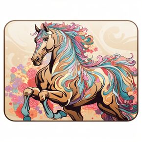 Elegant Colorful Horse Equestrian Art Design Mouse Pad – 9.5 X 7.9 Inch Non-Slip Rubber Surface for Office, Computers, and Laptops (Design 8)