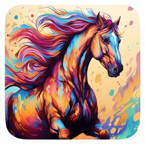 Elegant Colorful Horse Equestrian Art Design Mouse Pad – 9.5 X 7.9 Inch Non-Slip Rubber Surface for Office, Computers, and Laptops (Design 8)