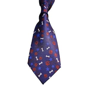 Patriotic Pet Collar Neck Tie that Slips Onto Your Dogs Existing Collar (Large 12 inch length)