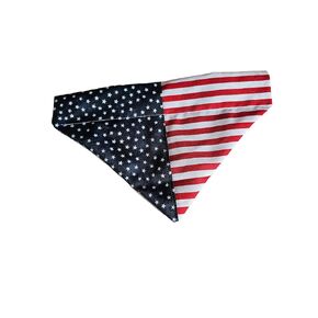 American Flag Over the Collar Dog Bandana That Slips Onto Your Dogs Existing Collar Size (X-Small)