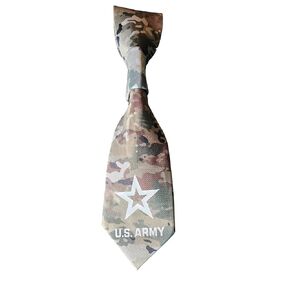 U.S. Army Camoflague Pet Neck Tie that Slips Onto Your Dogs Existing Collar (Small 8 inch length)