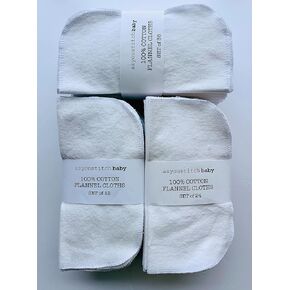Cloth Baby Wipes. Set of 1 Dozen Wipes. Reusable Cloth Wipes. Baby Shower Gifts Ideas. Eco Friendly. Reusable Cloth Napkin. Reusable Dryer Sheets. White (12 cloths)
