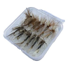 Handmade Fly Fishing Flies Kit,12pcs Fly Fishing Lures,Dry Flies Wet Flies Streamers Nymphs Flies, Fly Fishing Assortment Kit for Bass Trout Salmon Fishing (#12 Hook)