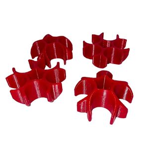 4-Pack 5-Tube Universal Case Feed Support Clamp for LEE Precision Case Feed Tubes (BLACK)