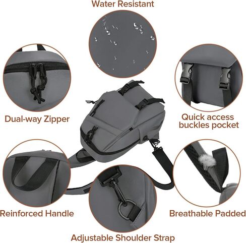 MAYMOONER Small Sling Shoulder Crossbody Bag for Men Women Lightweight Anti-theft One Strap Casual Chest Bag Daypack Slim in Kuwait