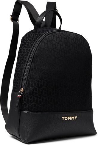 Tommy Hilfiger Melissa II Med Dome Backpack, Black Tonal in Saudi Arabia