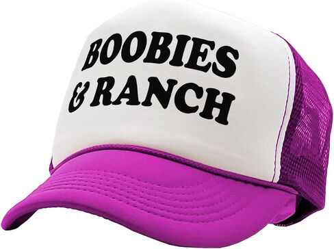 Boobies and Ranch - Vintage Retro Style Trucker Cap Hat in Saudi Arabia