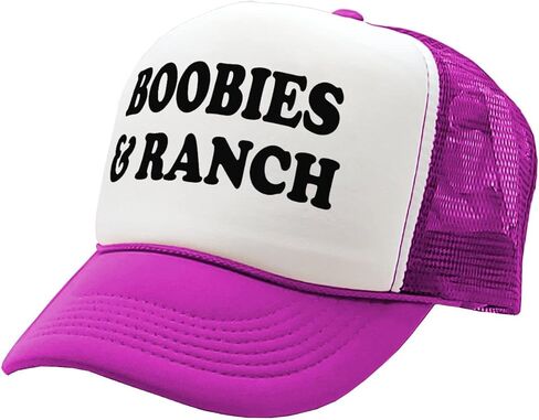 Boobies and Ranch - Vintage Retro Style Trucker Cap Hat in Saudi Arabia