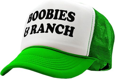 Boobies and Ranch - Vintage Retro Style Trucker Cap Hat in Saudi Arabia