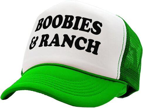 Boobies and Ranch - Vintage Retro Style Trucker Cap Hat in Saudi Arabia