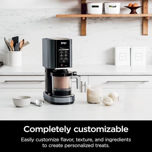 Ninja NC501 CREAMi Deluxe 11 في 1 صانعة الآيس كريم والحلوى المجمدة للآيس كريم والشربات والحليب المخفوق والمشروبات المجمدة والمزيد، 11 برنامجًا، مثالية للأطفال، فضي، 11 وظيفة + (2) 24 أونصة. مكاييل in Saudi Arabia