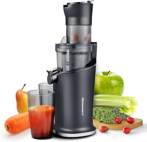 Elite Gourmet ETS623 BPA-Free Electric Citrus Juicer, Compact, Large Volume, Pulp Control, Oranges, Lemons, Limes, Grapefruits with Easy Pour Spout, 24oz, Black/Stainless Steel in Kuwait