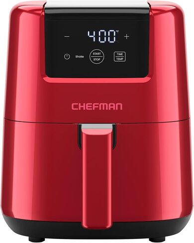 CHEFMAN 2 Qt Mini Air Fryer – Digital Space-Saving Compact Air Fryer with Nonstick and Dishwasher Safe Basket, Quick & Easy Meals in Minutes, Features Digital Timer and Shake Reminder – Grey in Saudi Arabia
