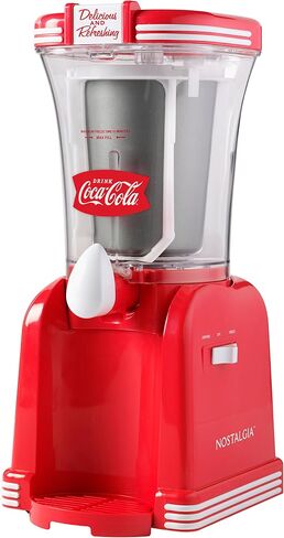 Nostalgia Frozen Drink Maker and Margarita Machine for Home - 32-Ounce Slushy Maker with Stainless Steel Flow Spout - Easy to Clean and Double Insulated - Retro Red in Saudi Arabia