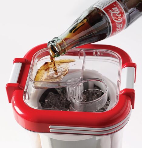 Nostalgia Frozen Drink Maker and Margarita Machine for Home - 32-Ounce Slushy Maker with Stainless Steel Flow Spout - Easy to Clean and Double Insulated - Retro Red in Saudi Arabia