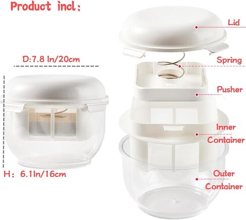Generic Greek Yogurt Strainer(1.7L) with Lid.1.7Qt Yogurt Whey Separator,to Makes big batches(900g) of Thick Creamy Greek or Coconut Yogurt, Clear and White in Saudi Arabia