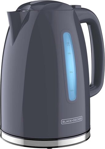 BLACK+DECKER 1.7L Cordless Electric Kettle, KE1700SD, Rapid Boil, Auto Shutoff, Stainless Steel in Saudi Arabia