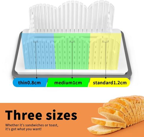 2024 New Bread Slicer for Homemade Bread,Three Size Thickness Set Bread Slicing Cutting Guide with Crumb Tray,Adjustable Width Length Suitability for Homemade Bread,Sandwich,Cake,Taost. in Saudi Arabia