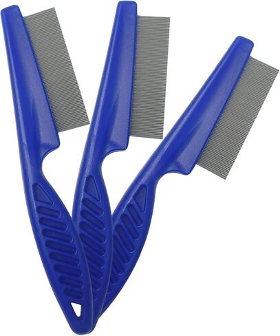 Kopal Flea Combs & Lice Combs for Dogs and Cats, Fine Tooth Combs 3-pc, White in Saudi Arabia