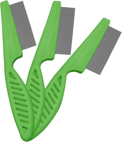 Kopal Flea Combs & Lice Combs for Dogs and Cats, Fine Tooth Combs 3-pc, White in Saudi Arabia