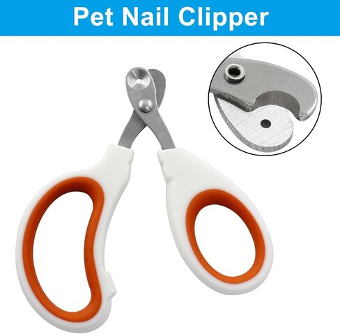 Circular Cut Hole Cat Nail Clippers Professional Round Hole pet Nail Clipper Avoid Over Cutting Pet Nail Clippers Grooming Tool for cat, Chinchilla, Bird(Orange) in Saudi Arabia