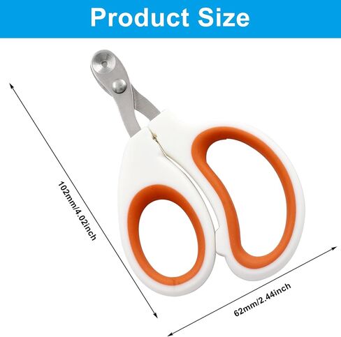 Circular Cut Hole Cat Nail Clippers Professional Round Hole pet Nail Clipper Avoid Over Cutting Pet Nail Clippers Grooming Tool for cat, Chinchilla, Bird(Orange) in Saudi Arabia