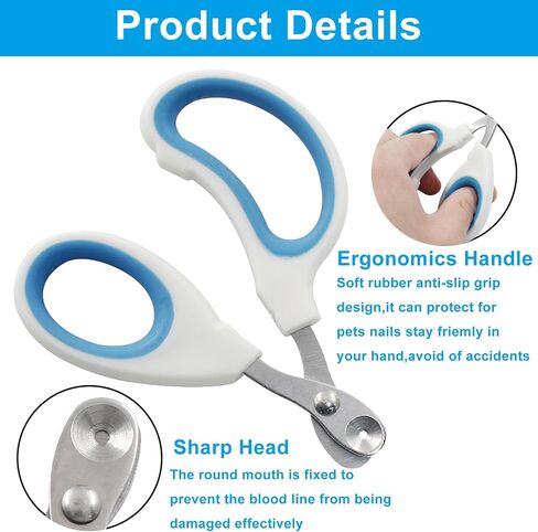 Circular Cut Hole Cat Nail Clippers Professional Round Hole pet Nail Clipper Avoid Over Cutting Pet Nail Clippers Grooming Tool for cat, Chinchilla, Bird(Orange) in Saudi Arabia