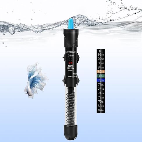 AQUANEAT Aquarium Heater, 50W Fish Tank Heater, Adjustable Submersible Water Thermostat with Thermometer in Saudi Arabia