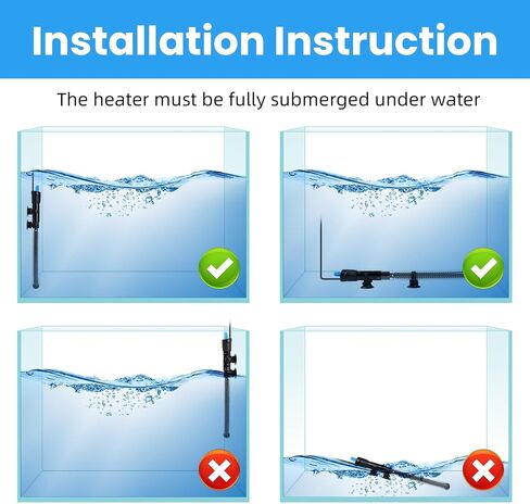 AQUANEAT Aquarium Heater, 50W Fish Tank Heater, Adjustable Submersible Water Thermostat with Thermometer in Saudi Arabia