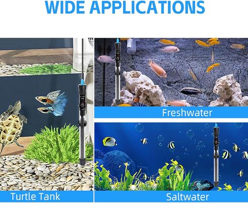 AQUANEAT Aquarium Heater, 50W Fish Tank Heater, Adjustable Submersible Water Thermostat with Thermometer in Saudi Arabia