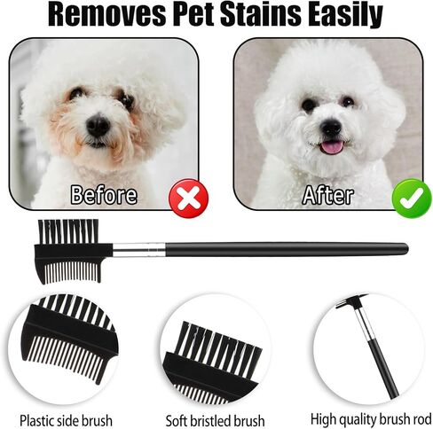 6 Pack Tick Flea Comb, Stainless Steel Dog Cat Grooming Combs with Rounded Teeth, Flea Brush for Cats Lice combs, Thick Hair Pet Tear Stain Comb, Fine Tooth Comb Dematting Tool for Dog Cat in Kuwait