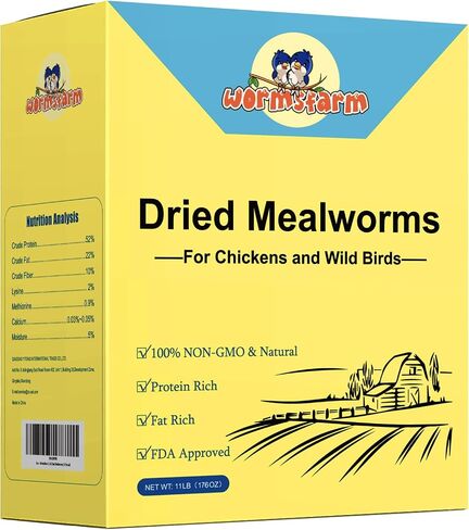 10lb Dried Mealworms for Wild Birds Chickens Feed for Laying Hens,Ducks,Reptiles in Saudi Arabia