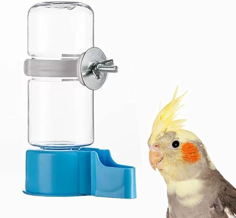 Pet Bird Automatic Water Feeder, 4.73 Fl Oz Parrot Water Dispenser, Bird Cage Suspended Automatic Water Dispenser for Parakeet Budgie Lovebirds Canary Cockatiel (Green) in Saudi Arabia