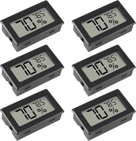 6 Pack Mini Hygrometer Indoor Humidity Meter Hygrometer Thermometers ，Humidity Meters Gauge Hygrometer Mini Digital Thermometer Hygrometer with Fahrenheit (℉) for Humidors, Greenhouse, Garden, Cellar in Saudi Arabia