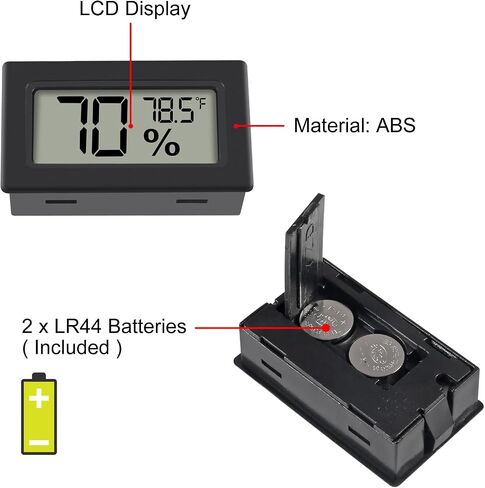 6 Pack Mini Hygrometer Indoor Humidity Meter Hygrometer Thermometers ，Humidity Meters Gauge Hygrometer Mini Digital Thermometer Hygrometer with Fahrenheit (℉) for Humidors, Greenhouse, Garden, Cellar in Saudi Arabia