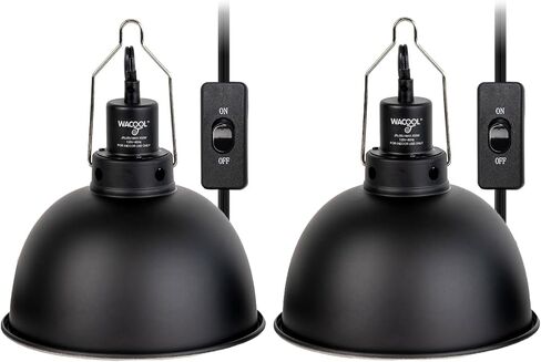 Reptile Light Fixture 2 Pack, 8.5 in Deep Dome Reptile Heat Lamp Fixture, Optical Reflection Terrarium Light Fixture for Reptile UVB UVA Heat Basking Bulbs, Separate Switch & Hook in Kuwait