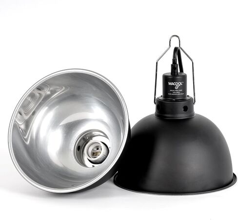 Reptile Light Fixture 2 Pack, 8.5 in Deep Dome Reptile Heat Lamp Fixture, Optical Reflection Terrarium Light Fixture for Reptile UVB UVA Heat Basking Bulbs, Separate Switch & Hook in Kuwait