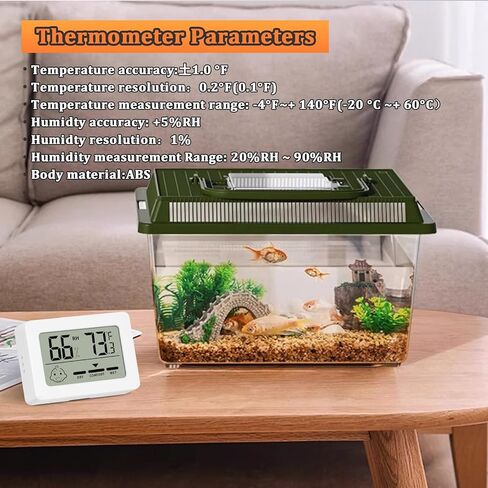 إكسسوارات خزان الزواحف، مقياس حرارة خزان التنين الملتحي، مقياس الرطوبة للفهد أبو بريص، العنكبوت القفز، الأفعى، أبو بريص، الكرة بايثون، السحلية (عبوتان) in Kuwait