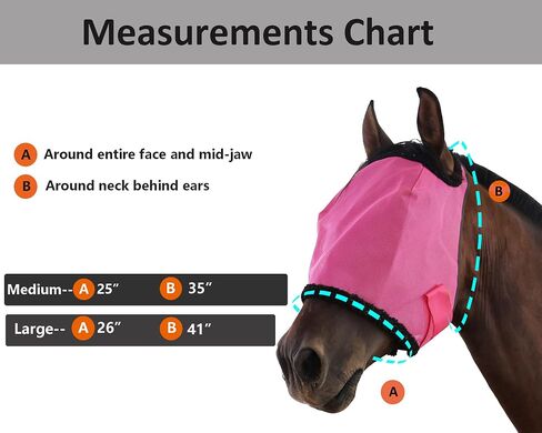 Horse Fly Mask, with UV Protection Horse Fly Mask, Full Face Fine Mesh Coverage Provide Better Vision and Airflow for Horse in Saudi Arabia