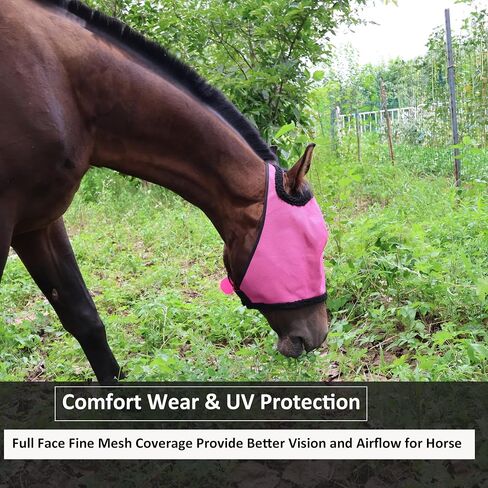 Horse Fly Mask, with UV Protection Horse Fly Mask, Full Face Fine Mesh Coverage Provide Better Vision and Airflow for Horse in Saudi Arabia