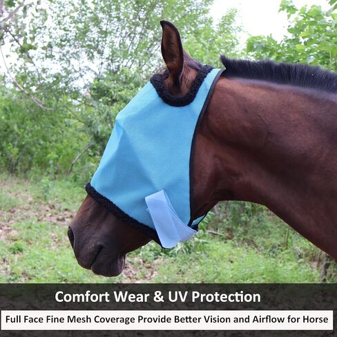 Horse Fly Mask, with UV Protection Horse Fly Mask, Full Face Fine Mesh Coverage Provide Better Vision and Airflow for Horse in Saudi Arabia