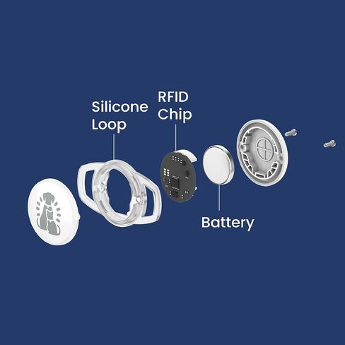 PortionPro Rx 2024 Newly Designed RFID Tag with Silicon Loops, for The PortionPro Rx Automatic Cat and Dog Feeder in Saudi Arabia