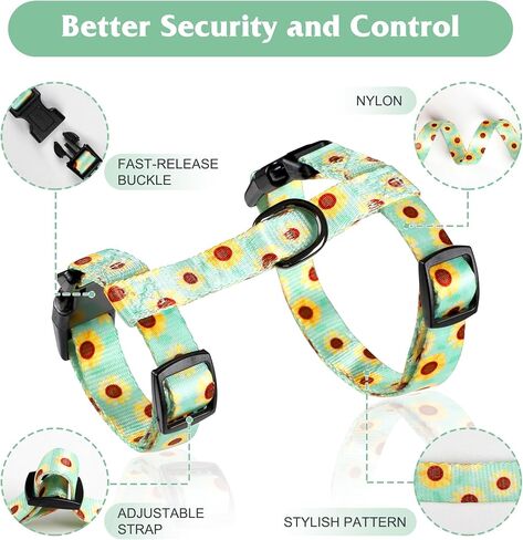 Leekalos Cat Harness and Leash for Walking,Cats Escape Proof - Adjustable Kitten Harness for Large Small Cats, Use Safe & Easy,Fit for Puppy,Rabbit in Saudi Arabia