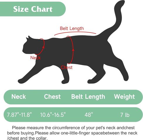 Leekalos Cat Harness and Leash for Walking,Cats Escape Proof - Adjustable Kitten Harness for Large Small Cats, Use Safe & Easy,Fit for Puppy,Rabbit in Saudi Arabia